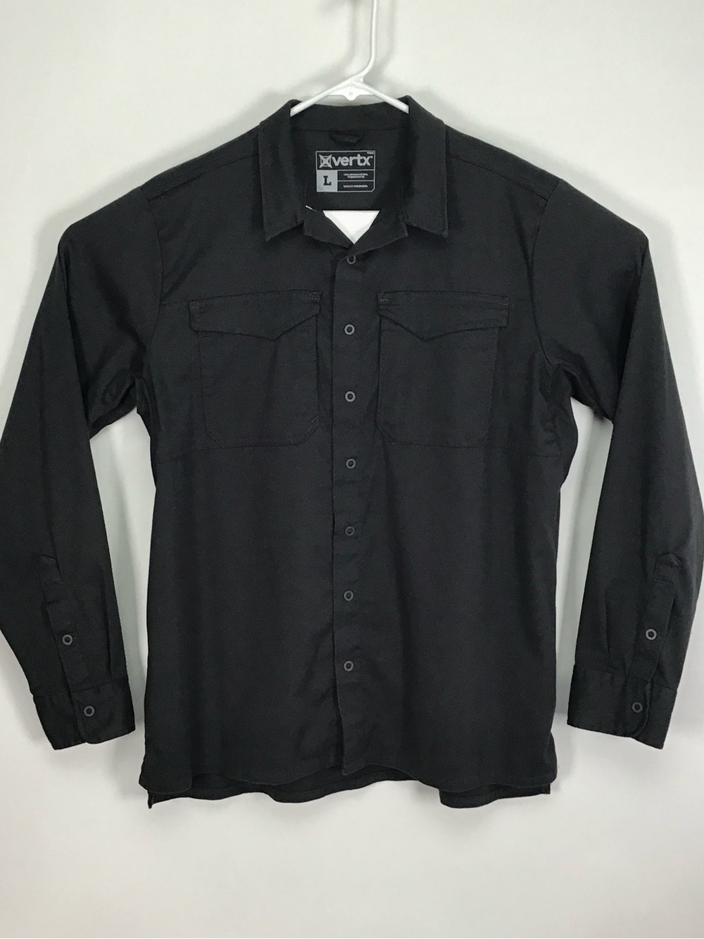 Vertx men’s long sleeve snap button up shirt large
